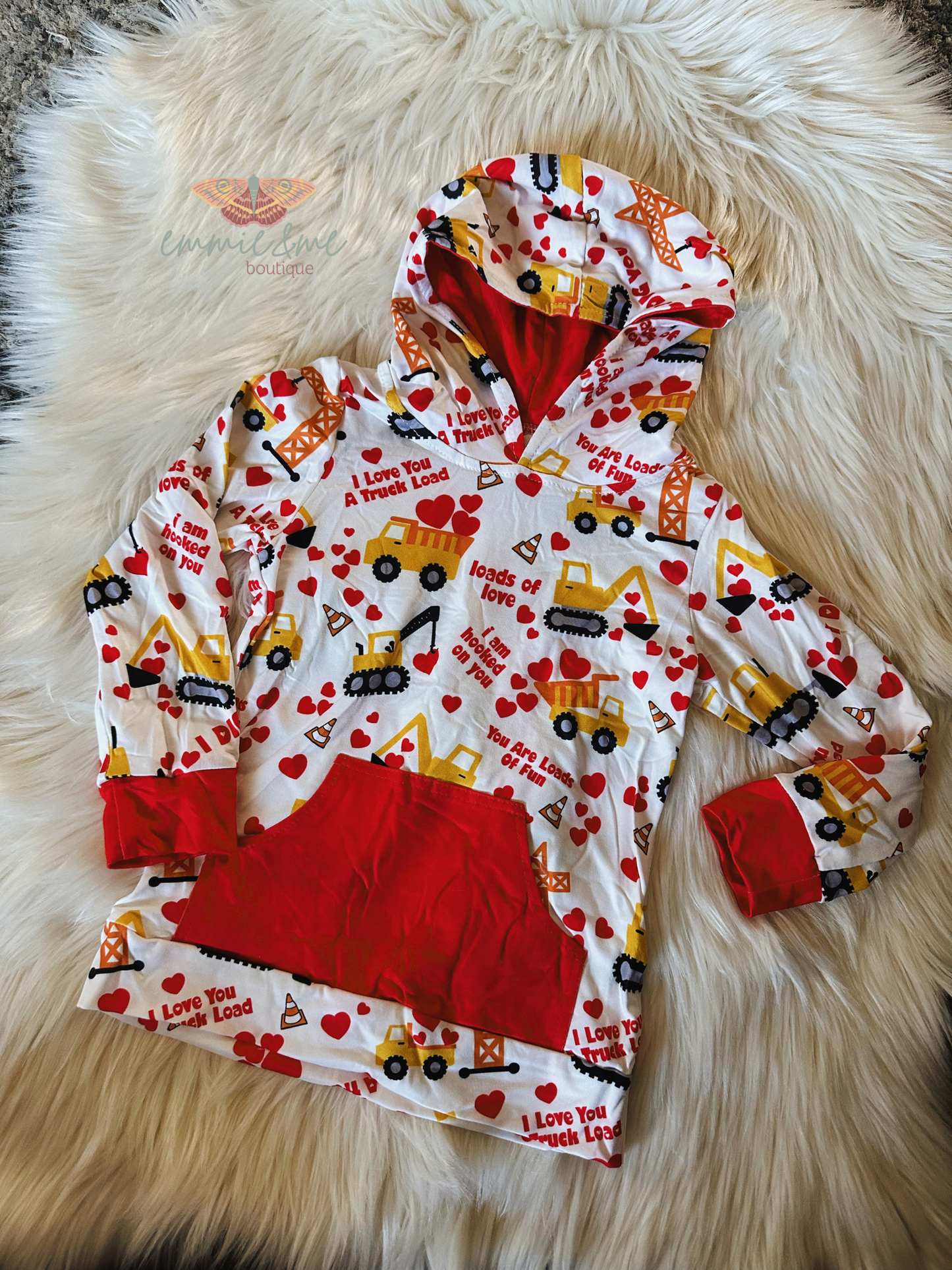 Construction Valentines Hoodie