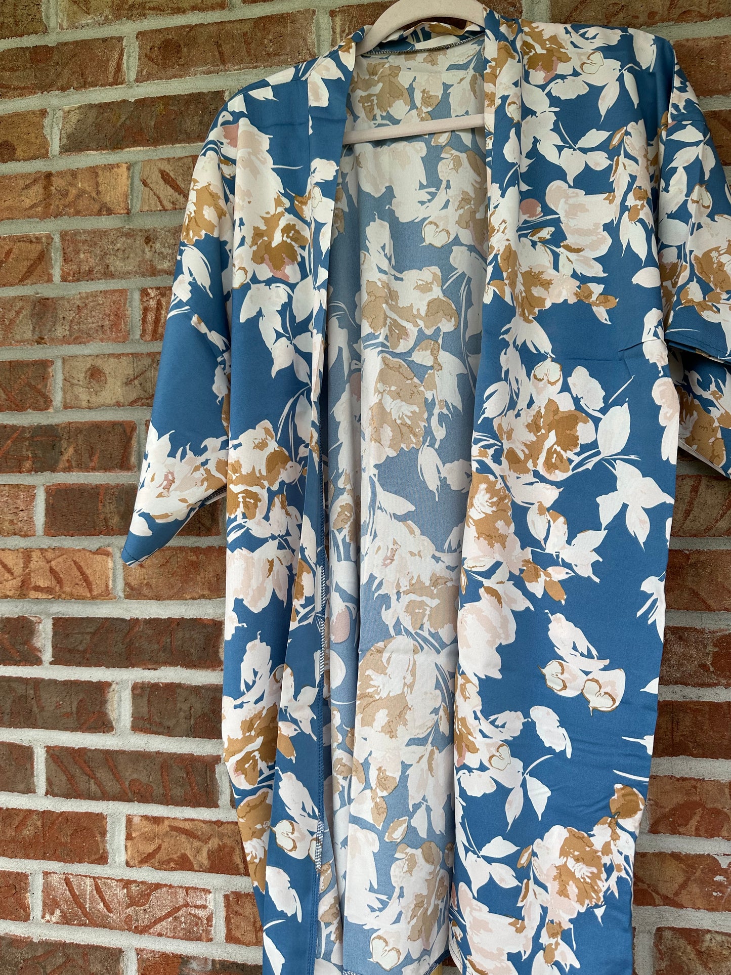 Blue Floral Duster