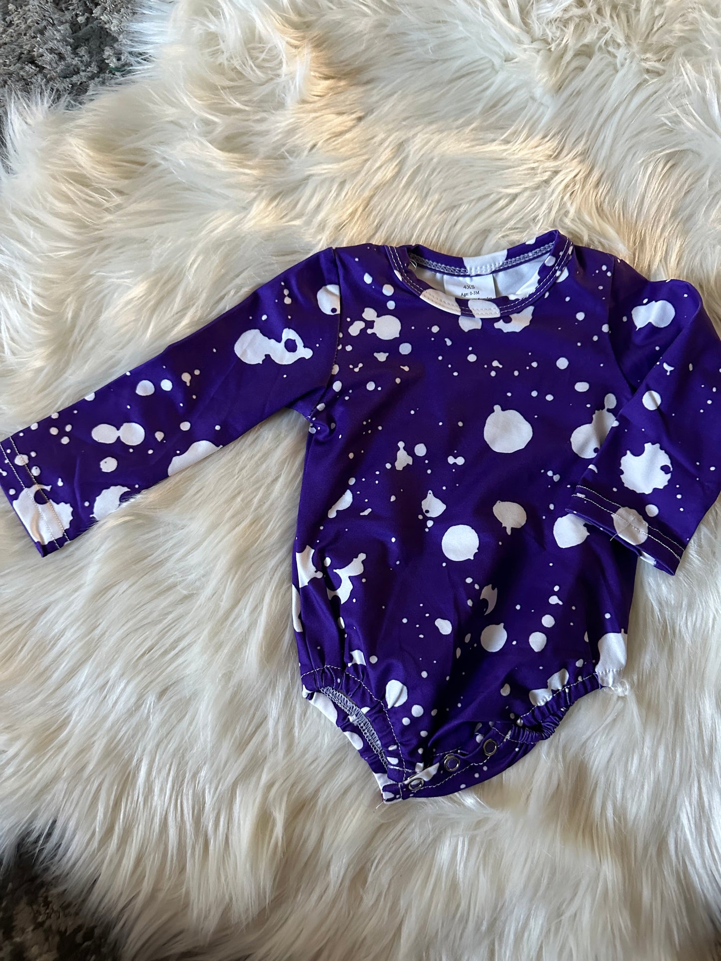 Purple Splatter Onesie