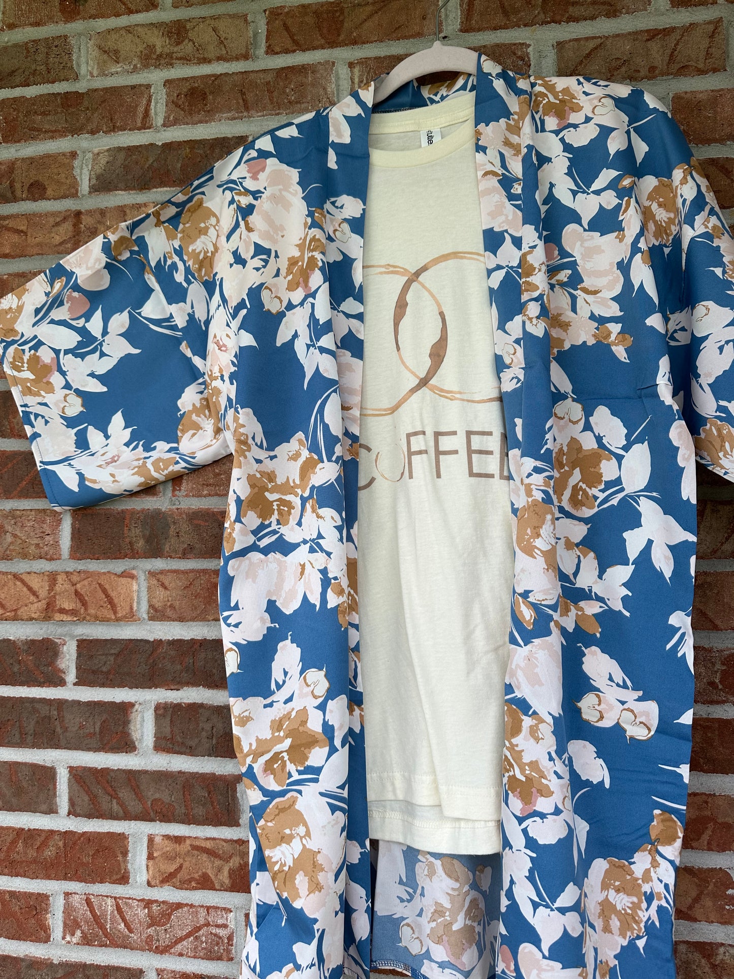 Blue Floral Duster